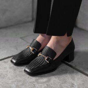 کفش زنانه پاشنه 5سانت ماکاسن