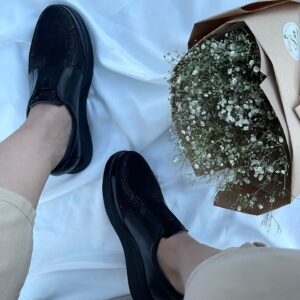 کفش طبی تمام چرم کد ۱۱۴۲